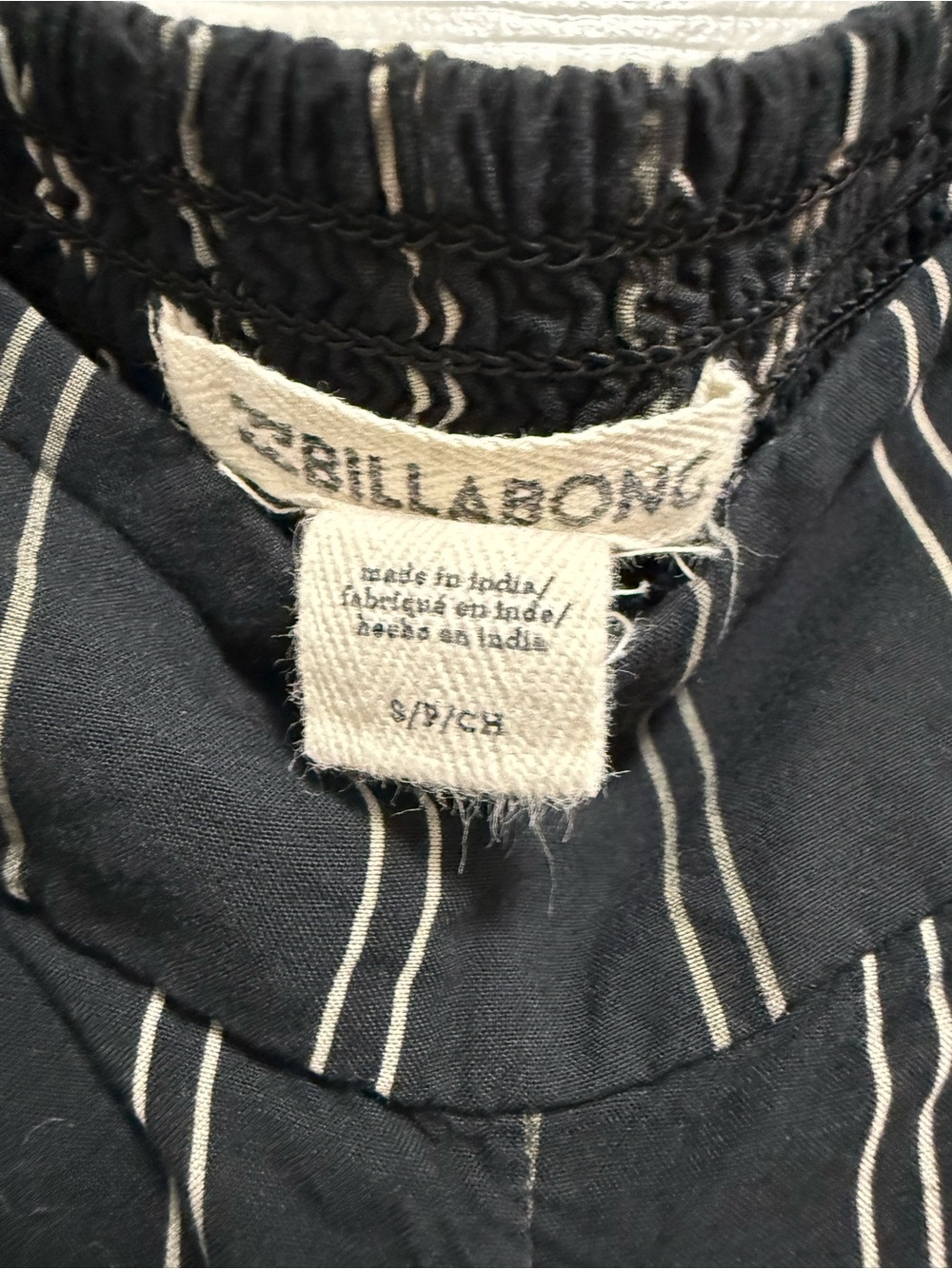 Billabong Black Rayon Pinstripe Pants Small - Picture 6 of 12